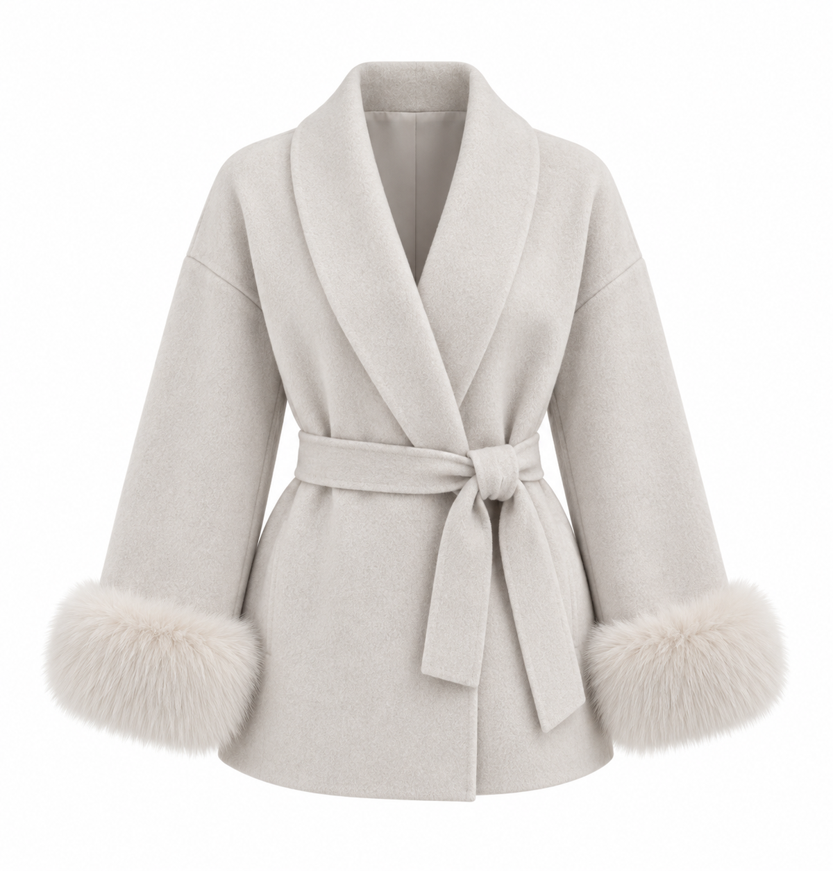 FURRY WRAP COAT