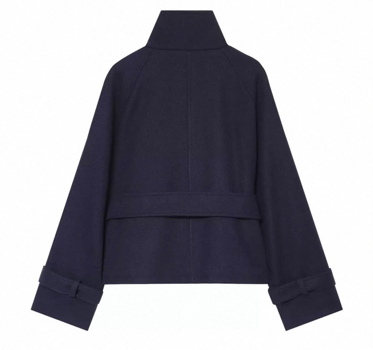 BELTED HIGH NECK JACKET