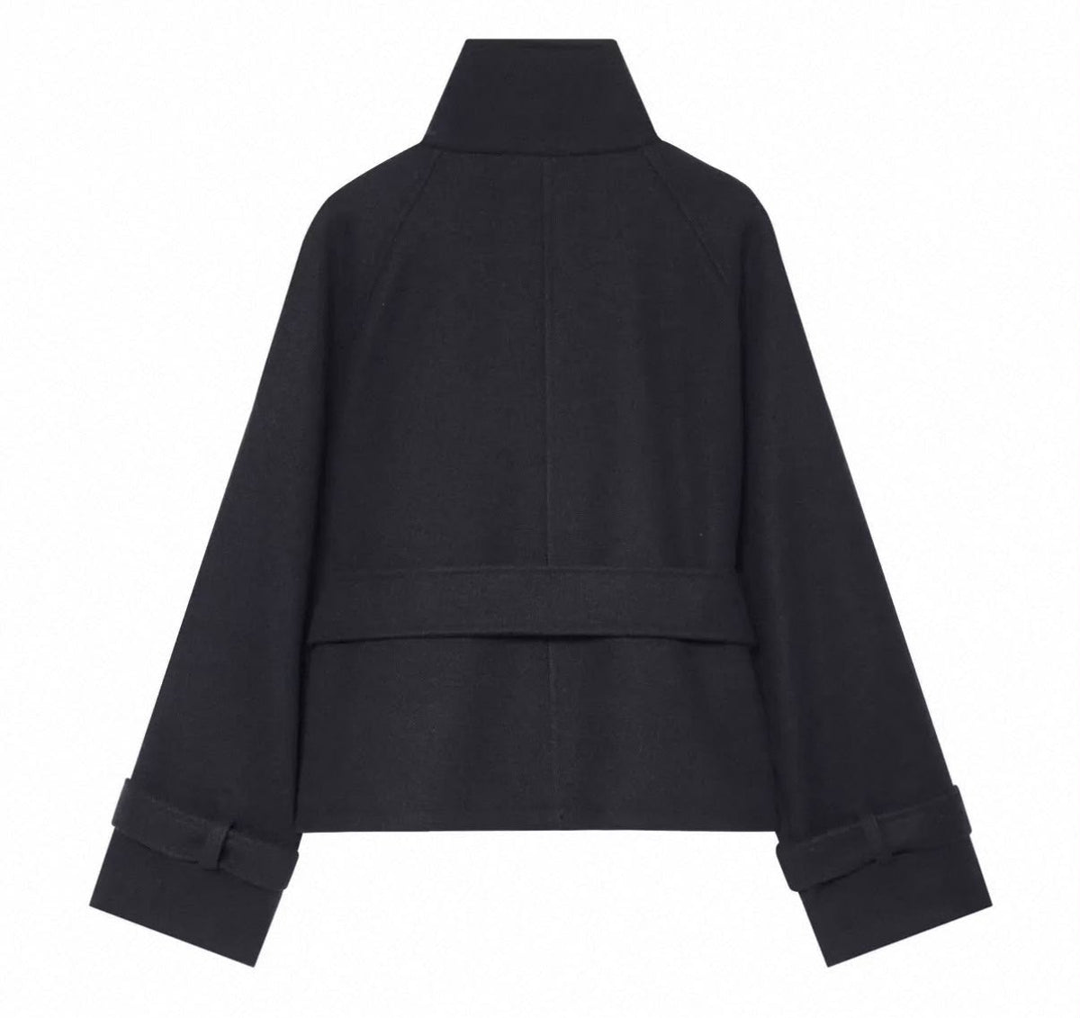 BELTED HIGH NECK JACKET
