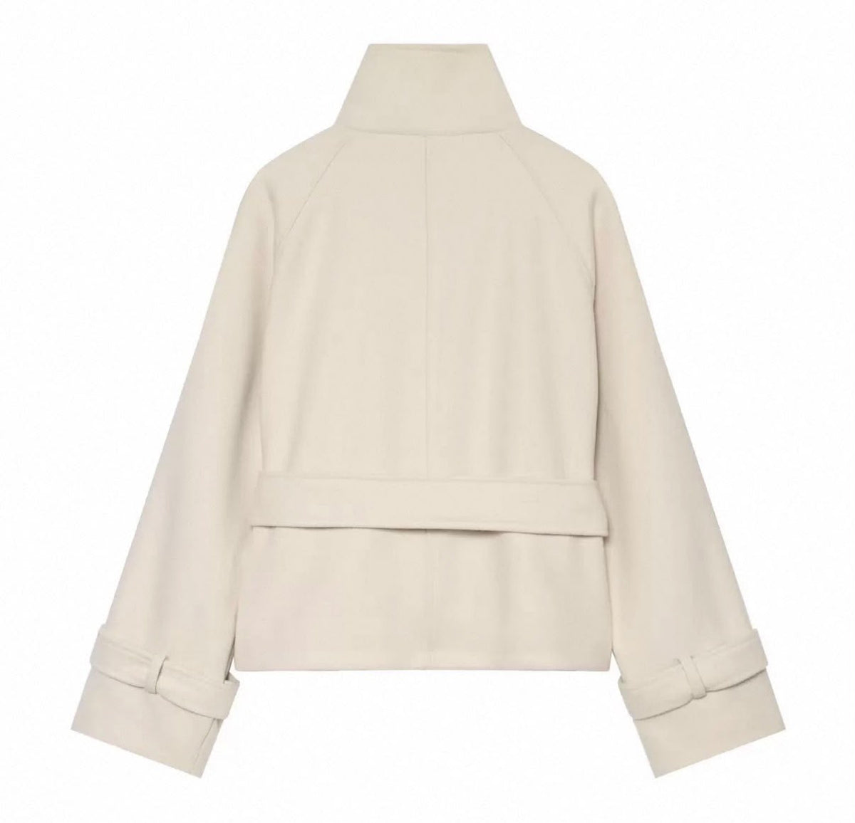 BELTED HIGH NECK JACKET