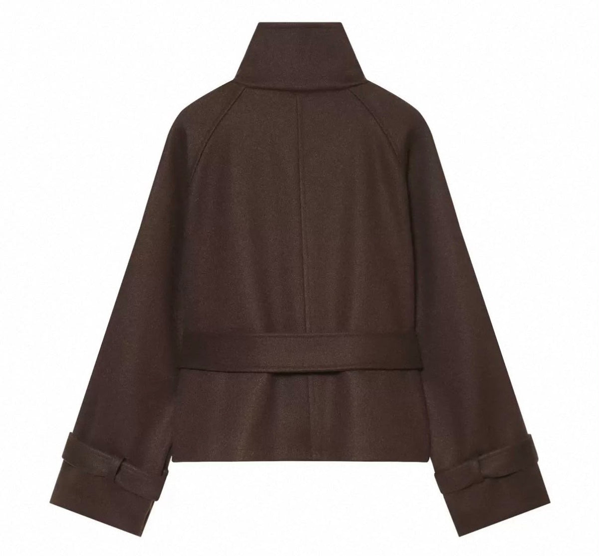 BELTED HIGH NECK JACKET